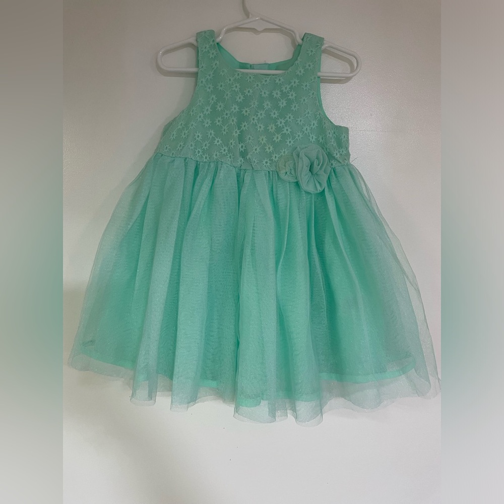 Mint green dress with tule